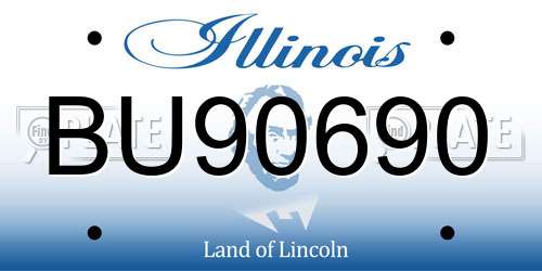 BU90690 Illinois License Plate