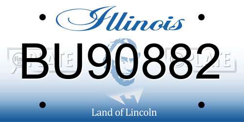 BU90882 Illinois License Plate