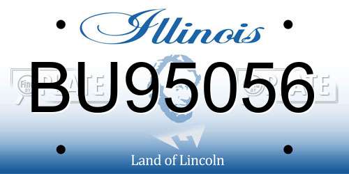 BU95056 Illinois License Plate