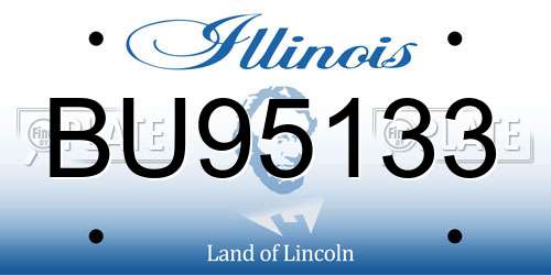 BU95133 Illinois License Plate