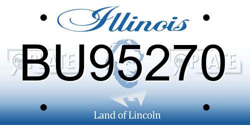 BU95270 Illinois License Plate