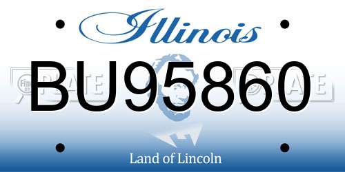 BU95860 Illinois License Plate