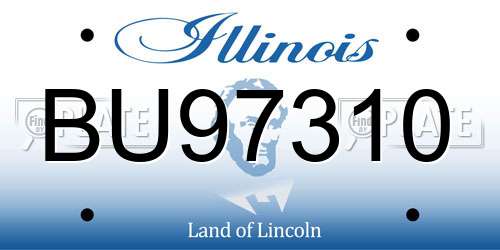 BU97310 Illinois License Plate