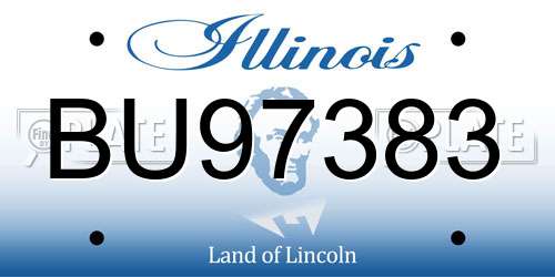 BU97383 Illinois License Plate