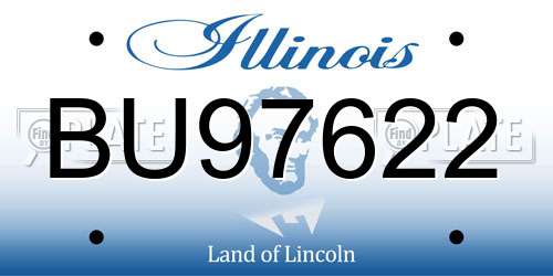 BU97622 Illinois License Plate
