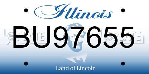 BU97655 Illinois License Plate