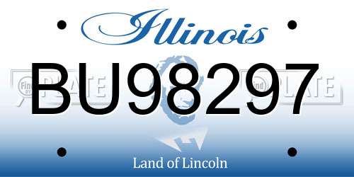 BU98297 Illinois License Plate