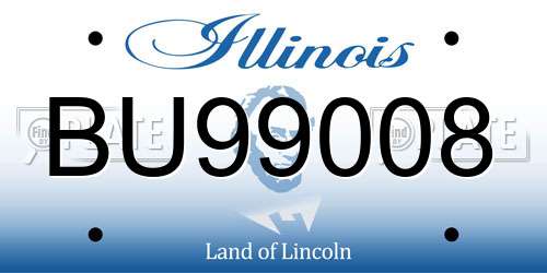 BU99008 Illinois License Plate