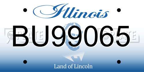 BU99065 Illinois License Plate