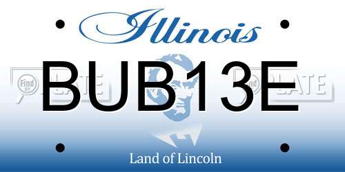 BUB13E Illinois License Plate