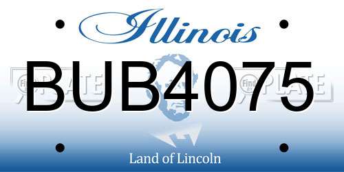 BUB4075 Illinois License Plate