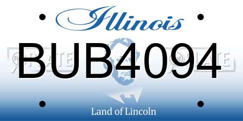 BUB4094 Illinois License Plate