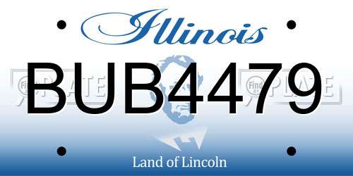 BUB4479 Illinois License Plate
