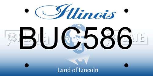 BUC586 Illinois License Plate