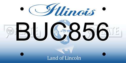 BUC856 Illinois License Plate