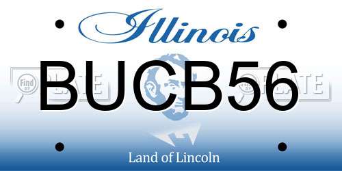 BUCB56 Illinois License Plate