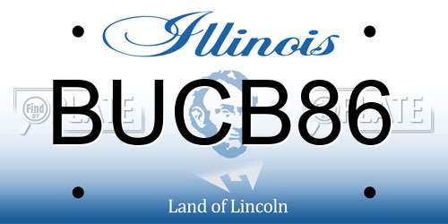 BUCB86 Illinois License Plate