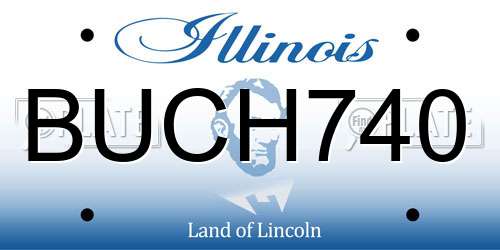 BUCH740 Illinois License Plate