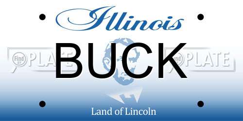 BUCK Illinois License Plate