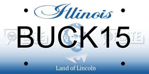 BUCK15 Illinois License Plate