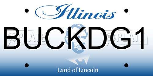 BUCKDG1 Illinois License Plate