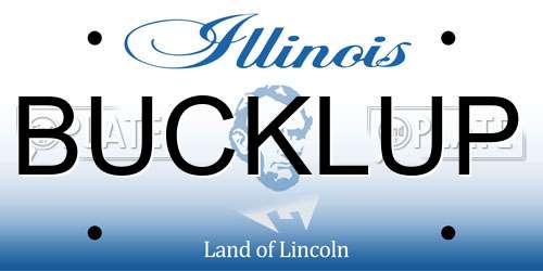 BUCKLUP Illinois License Plate