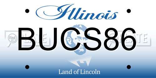 BUCS86 Illinois License Plate