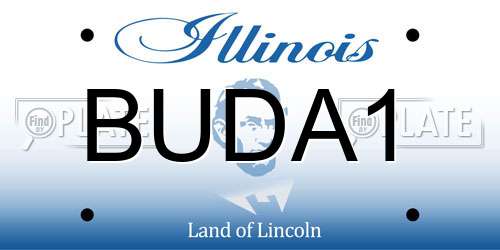 BUDA1 Illinois License Plate
