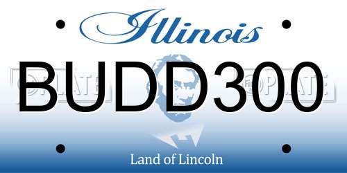 BUDD300 Illinois License Plate