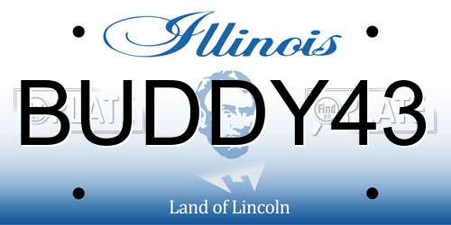 BUDDY43 Illinois License Plate