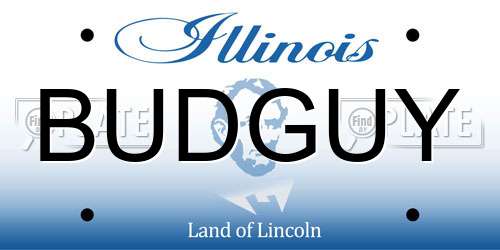 BUDGUY Illinois License Plate