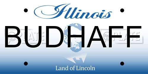 BUDHAFF Illinois License Plate