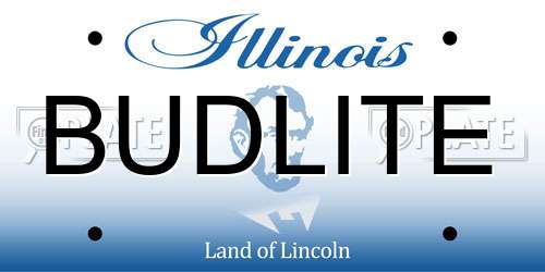 BUDLITE Illinois License Plate