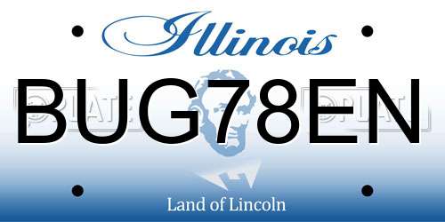 BUG78EN Illinois License Plate