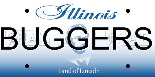 BUGGERS Illinois License Plate