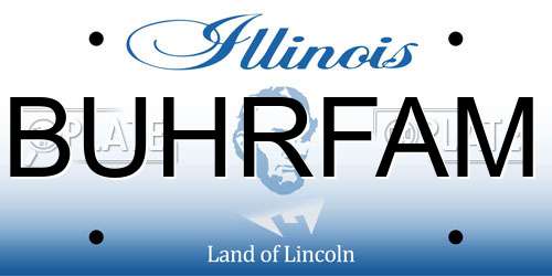 BUHRFAM Illinois License Plate
