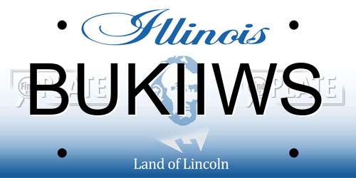 BUKIIWS Illinois License Plate
