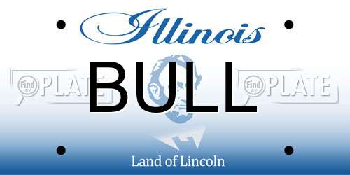 BULL Illinois License Plate
