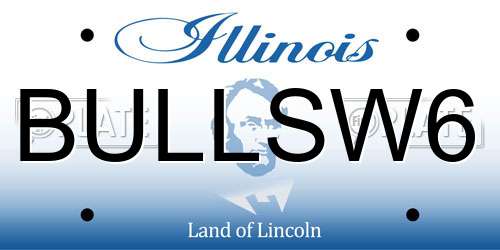 BULLSW6 Illinois License Plate