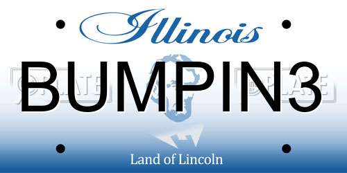 BUMPIN3 Illinois License Plate