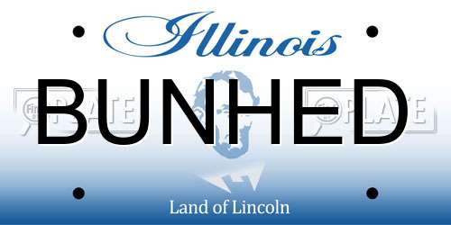 BUNHED Illinois License Plate