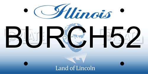 BURCH52 Illinois License Plate