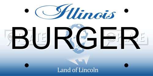 BURGER Illinois License Plate