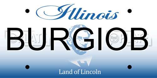 BURGIOB Illinois License Plate