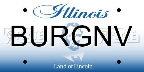 BURGNV Illinois License Plate