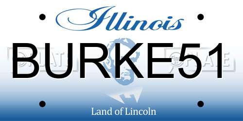 BURKE51 Illinois License Plate