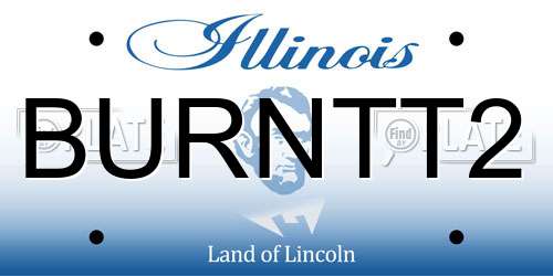 BURNTT2 Illinois License Plate