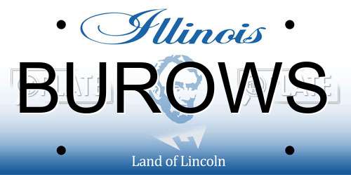 BUROWS Illinois License Plate