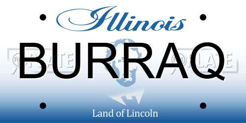BURRAQ Illinois License Plate