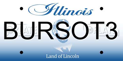 BURSOT3 Illinois License Plate